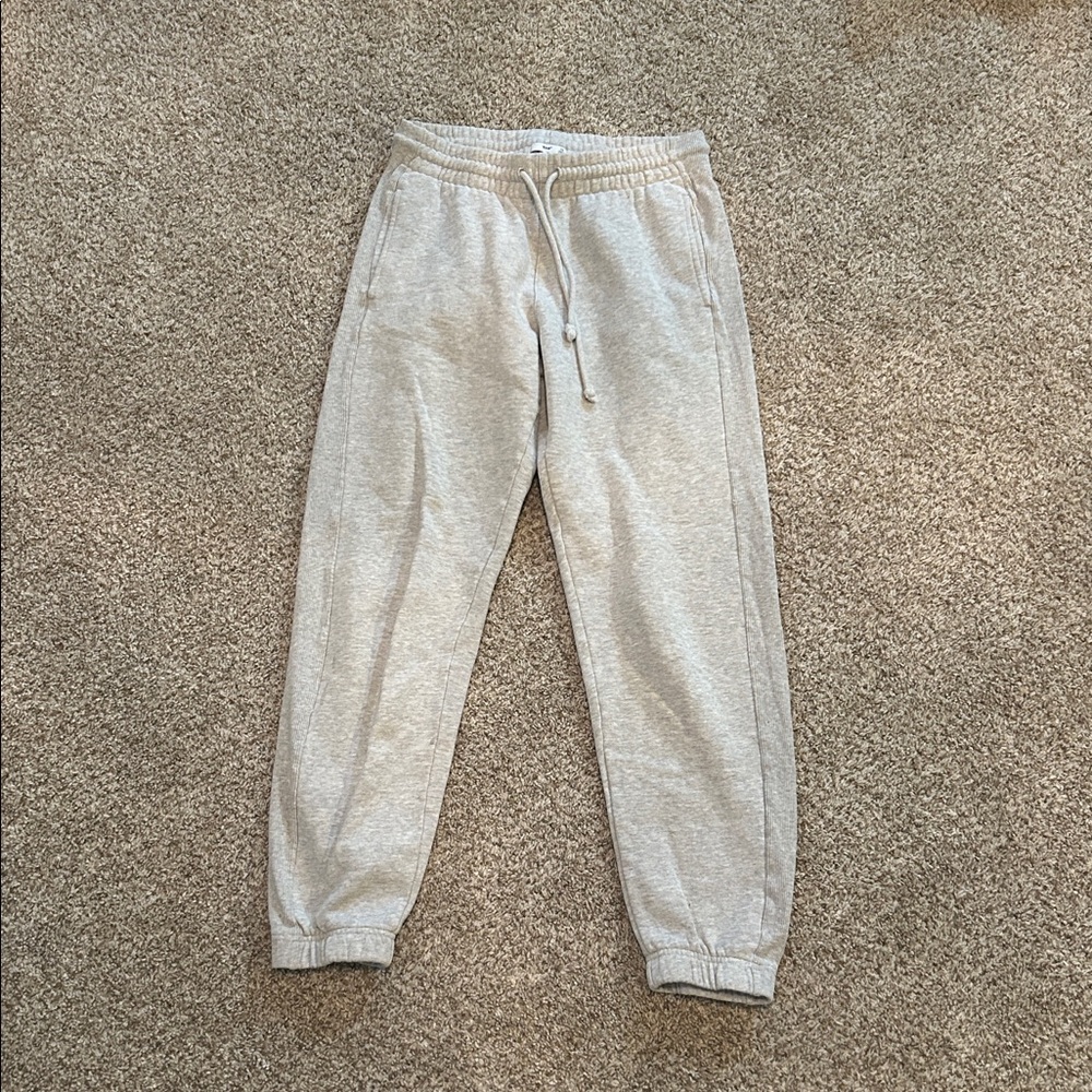 TNA Aritzia Cozy AF Fleece Jogger Sweatpants Size XS in Heather Grey